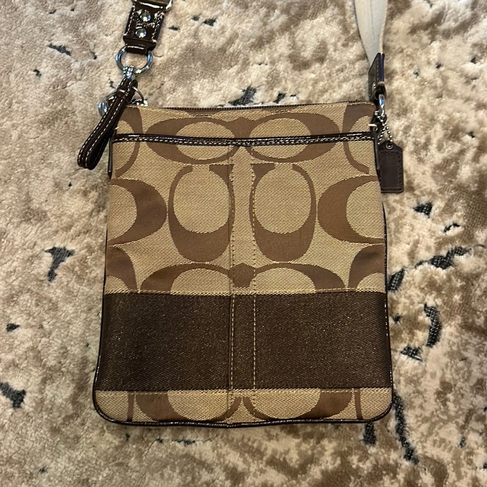 Brown Signature Coach Crossbody